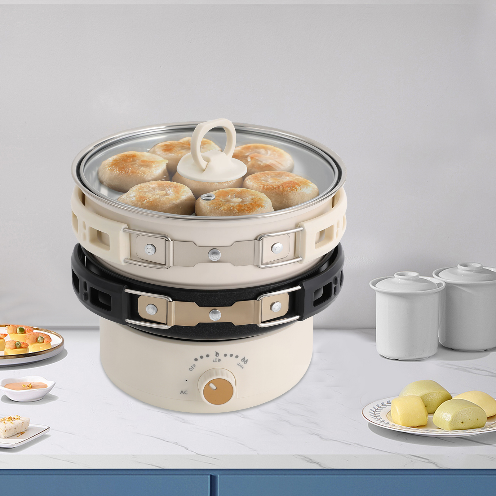Hot Pot Portable Dual - Portable Electric Hot Pot 500W, Split-Design