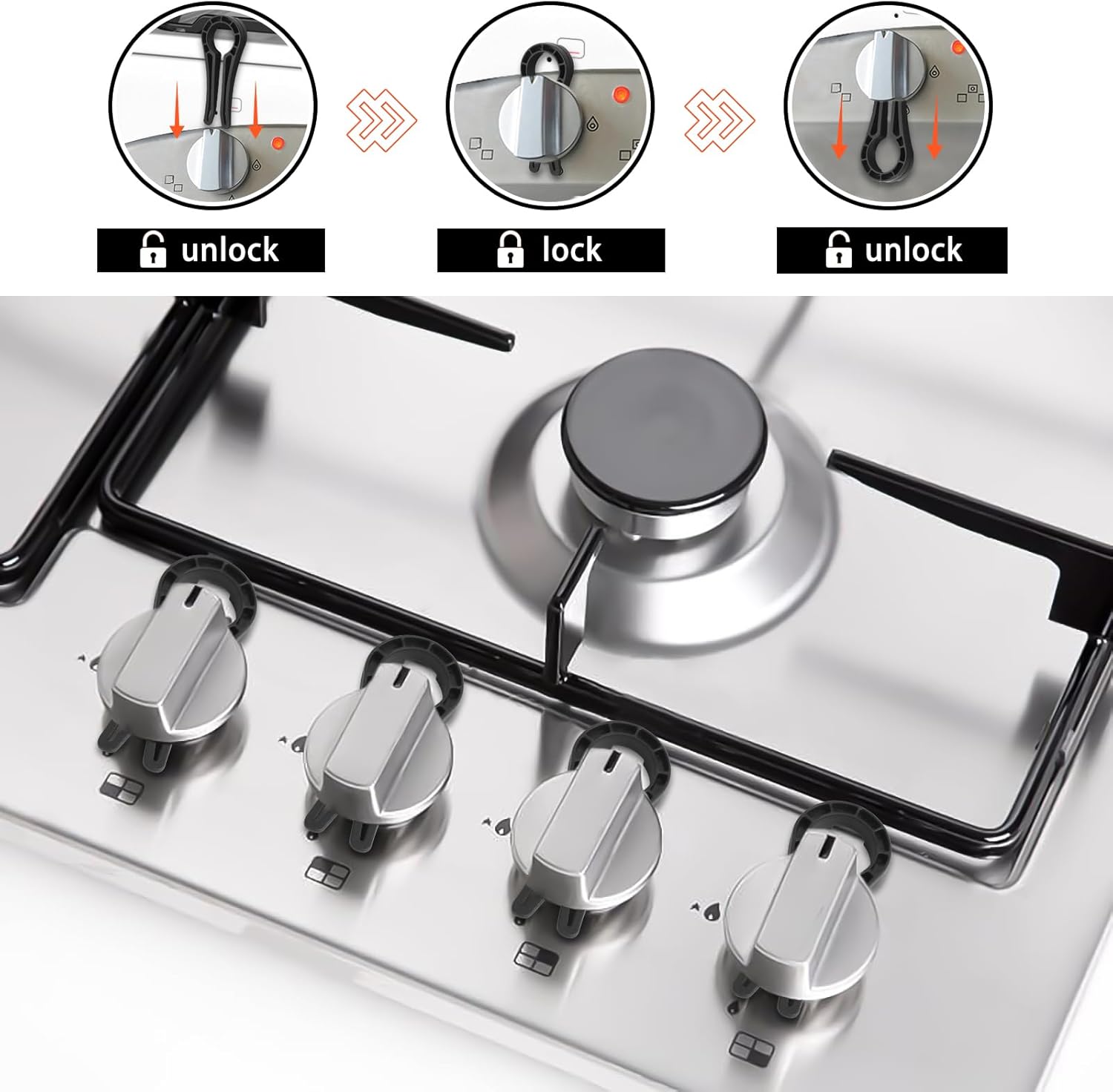 Stove Knob Locks Child Proof S - Home Cooking Gas recensione e prezzo