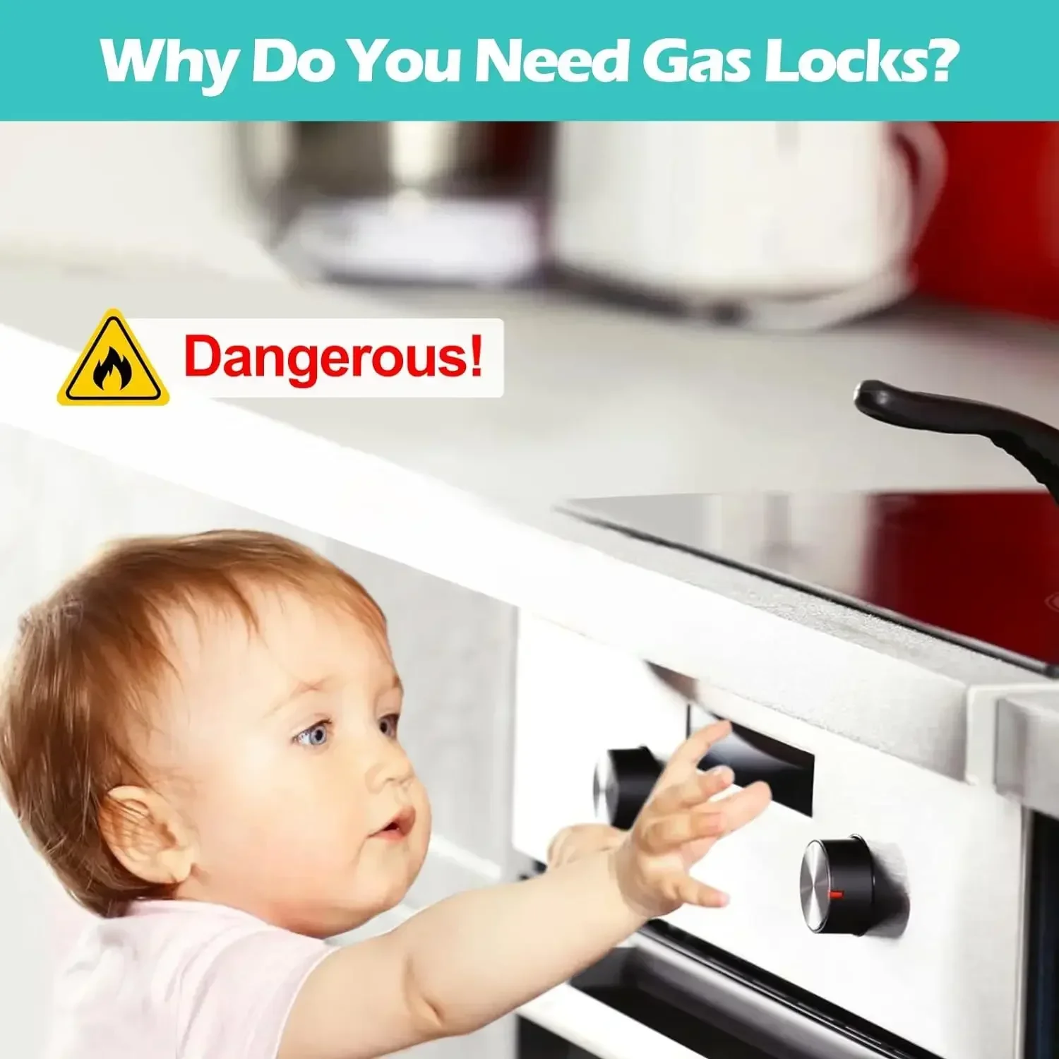Stove Knob Locks Child Proof S - Home Cooking Gas recensione e prezzo