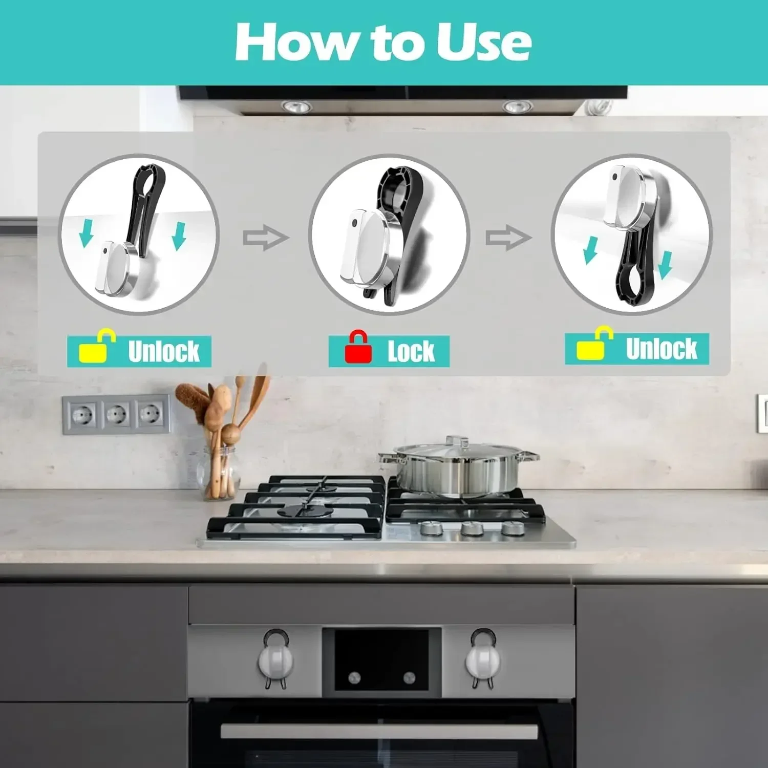 Stove Knob Locks Child Proof S - Home Cooking Gas recensione e prezzo