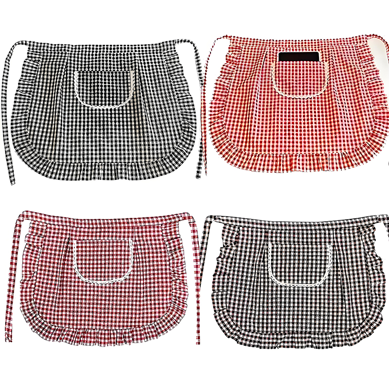 Half Waist Square Check Apron  - Home Cooking On recensione e prezzo