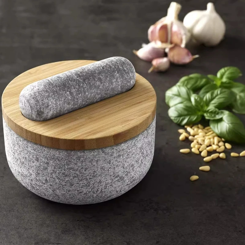 Bamboo cover granite pestle, s - Mortar Pestle Granite recensione e prezzo