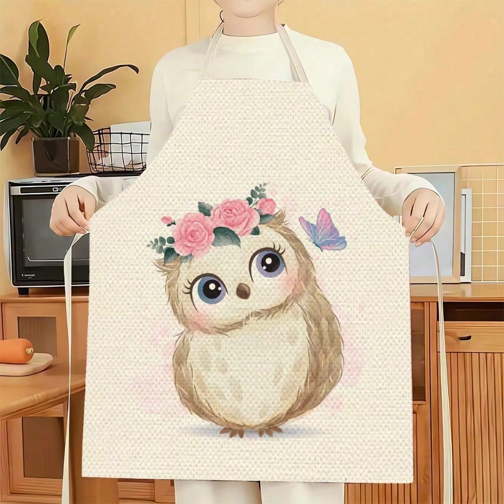 1pc A Cute Owl-Patterned Linen - Home Cooking On recensione e prezzo
