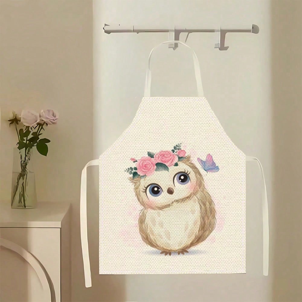 1pc A Cute Owl-Patterned Linen - Home Cooking On recensione e prezzo