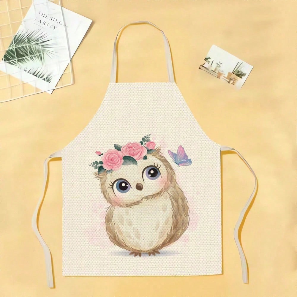 1pc A Cute Owl-Patterned Linen - Home Cooking On recensione e prezzo