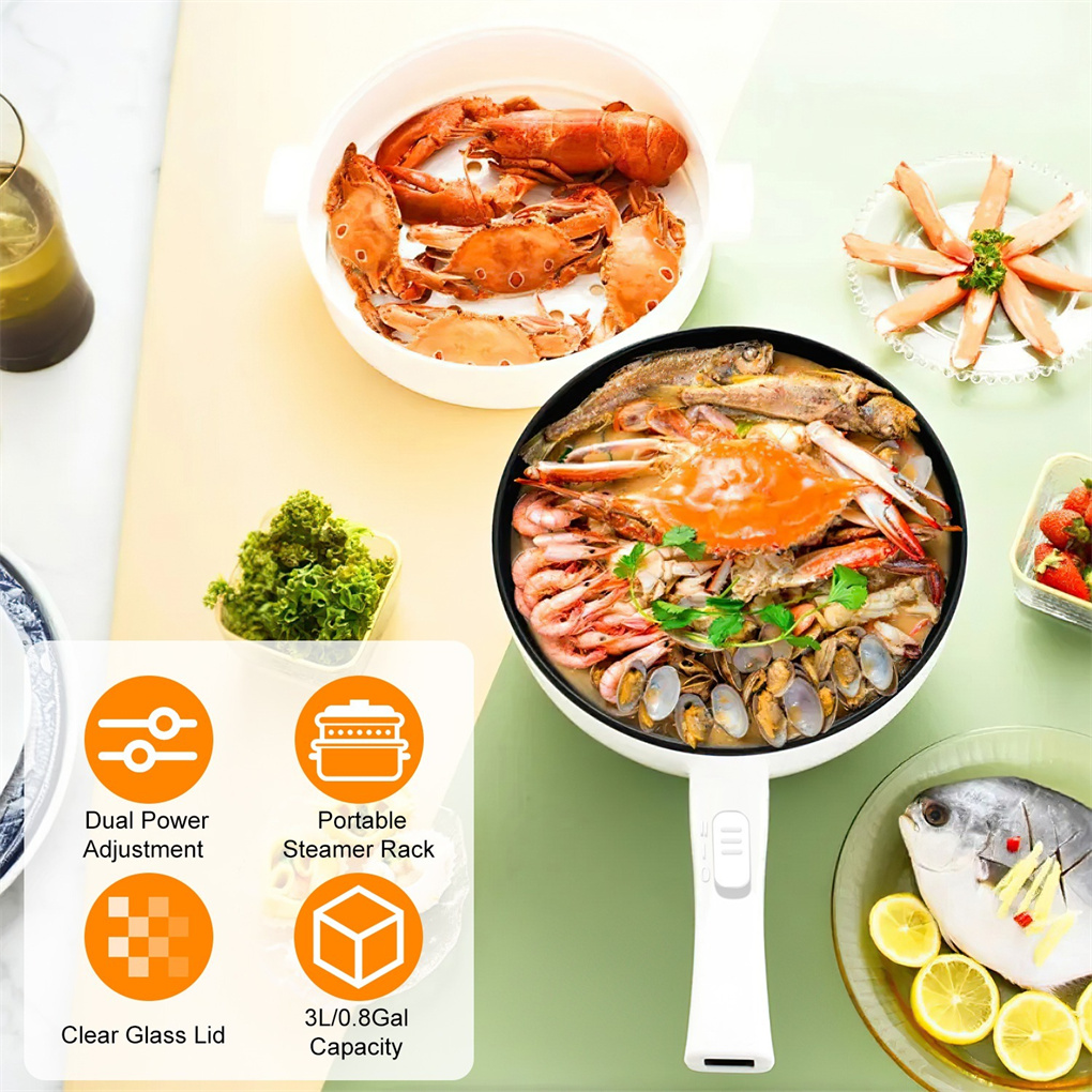Electric Hot Pot Non-Stick Fry - Hot Pot Portable Dual recensione e prezzo