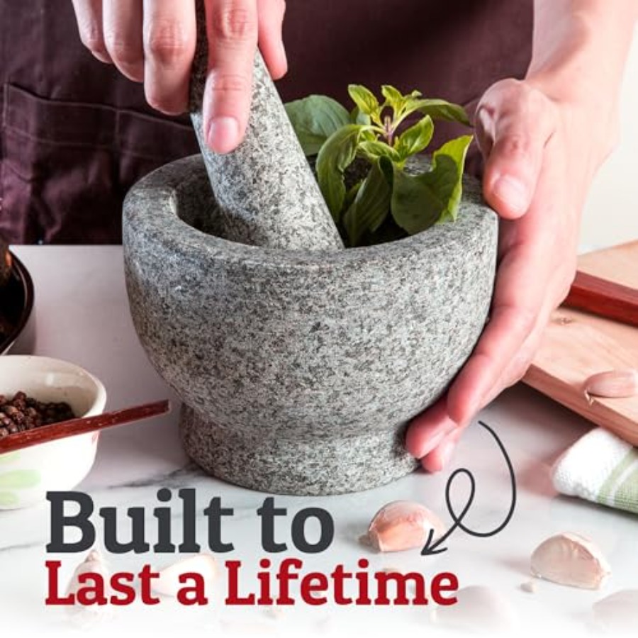 PriorityChef Large Mortar and  - Mortar Pestle Granite recensione e prezzo