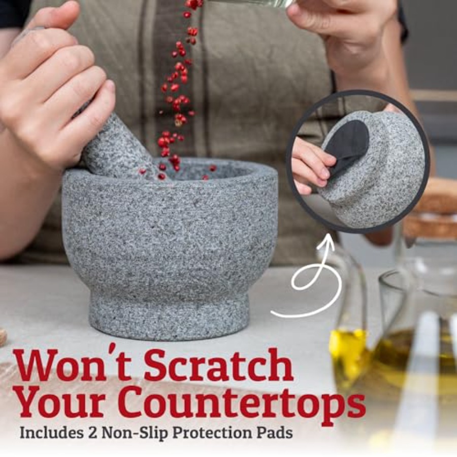 PriorityChef Large Mortar and  - Mortar Pestle Granite recensione e prezzo