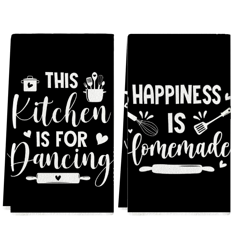 2Pcs, Kitchen Towels with Fun  - Home Cooking On recensione e prezzo