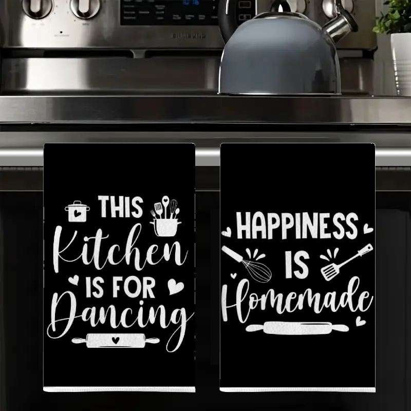 2Pcs, Kitchen Towels with Fun  - Home Cooking On recensione e prezzo