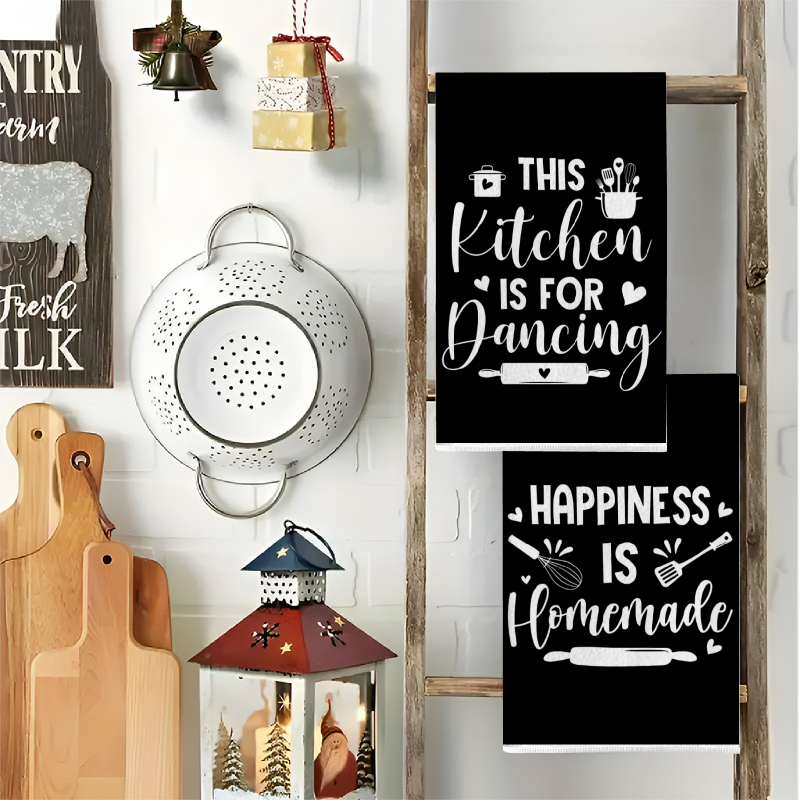 2Pcs, Kitchen Towels with Fun  - Home Cooking On recensione e prezzo