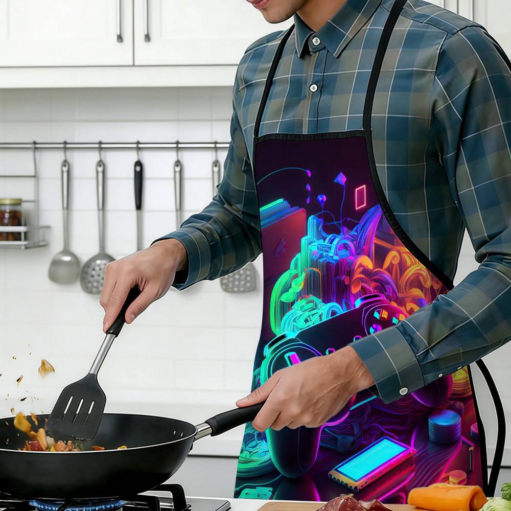 1PC Neon Video Game Apron with - Home Cooking Video recensione e prezzo
